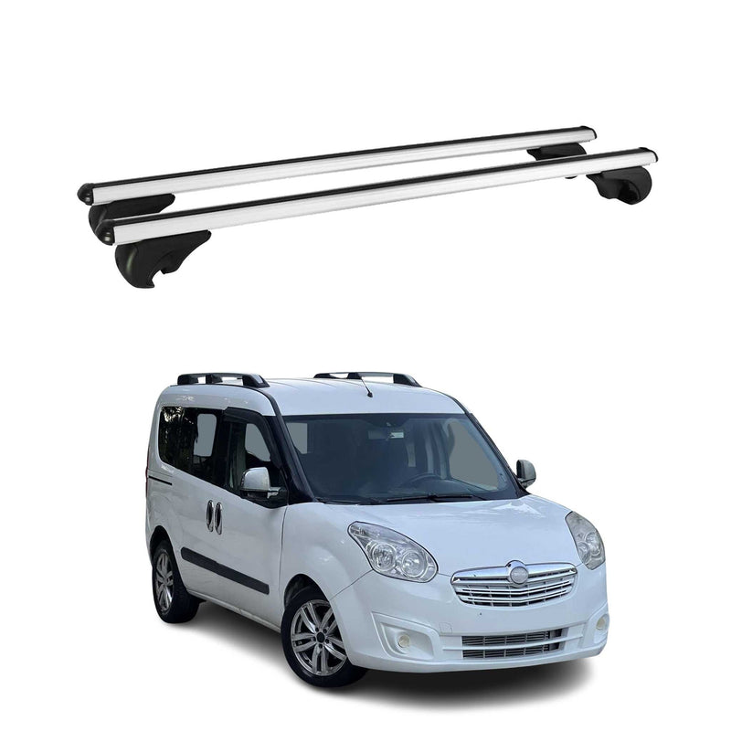 Dachträger Grundtäger für Opel Combo D 2011-2018 75kg Aluminium Silber 2 tlg