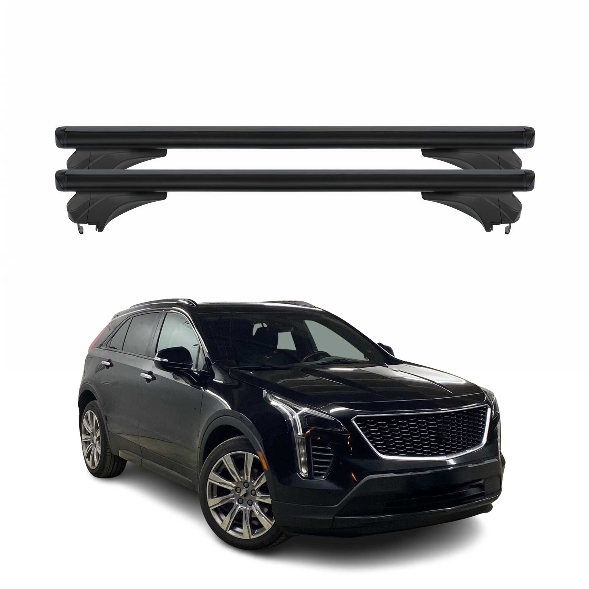 Menabo Dachträger Grundtäger für Cadillac XT4 2018-2026 Aluminium Schwarz 2 tlg