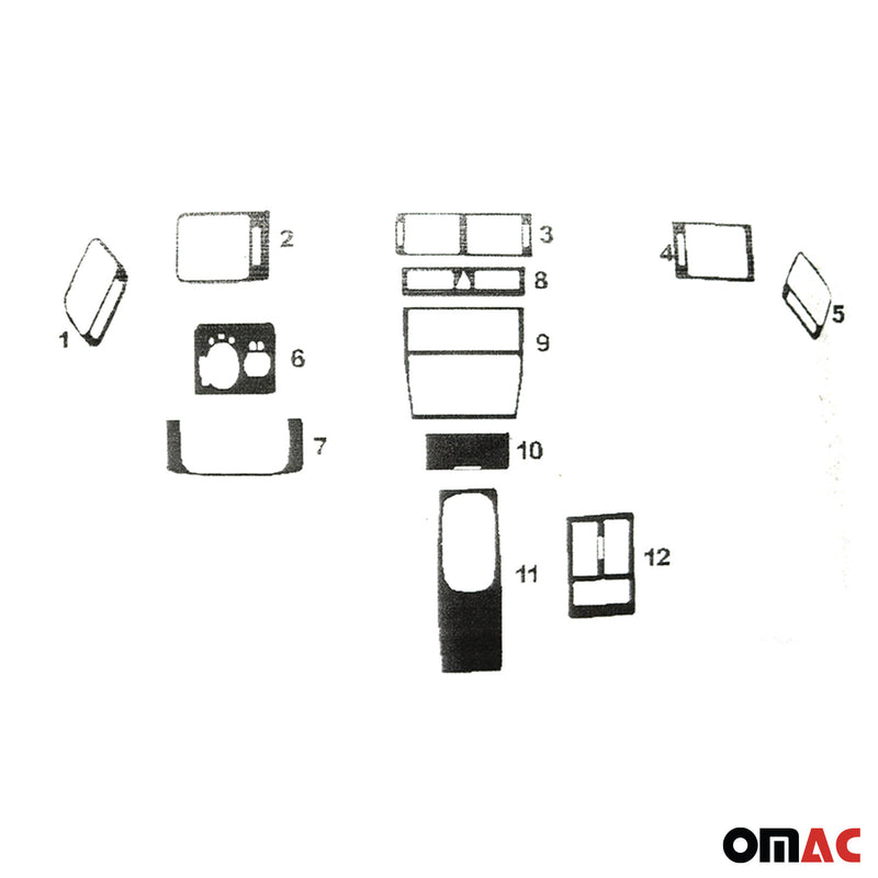 Innenraum Dekor Cockpit für Audi A6 C5 4B 1997-2001 Wurzelholz Optik 12tlg