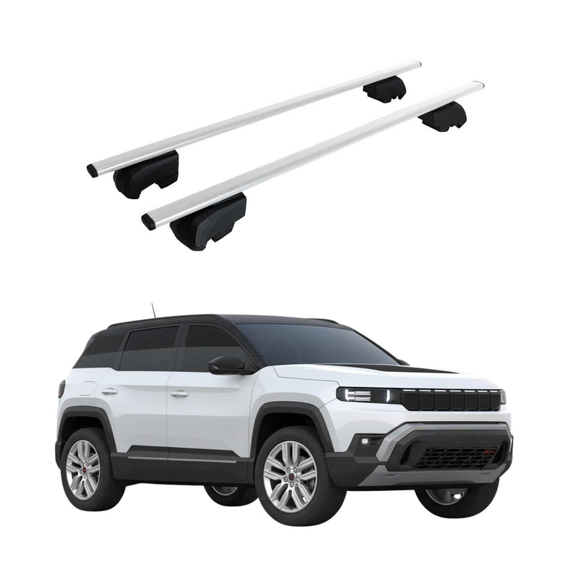 Dachträger Grundtäger für Jeep Compass III J4U ab 2026 75kg Metall Silber 2 tlg