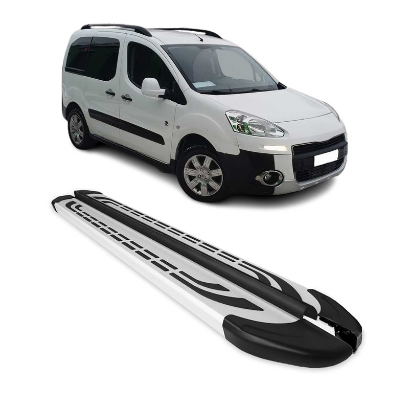 Trittbretter Seitenschweller Seitenbretter für Peugeot Partner Tepee 2008-18 Alu