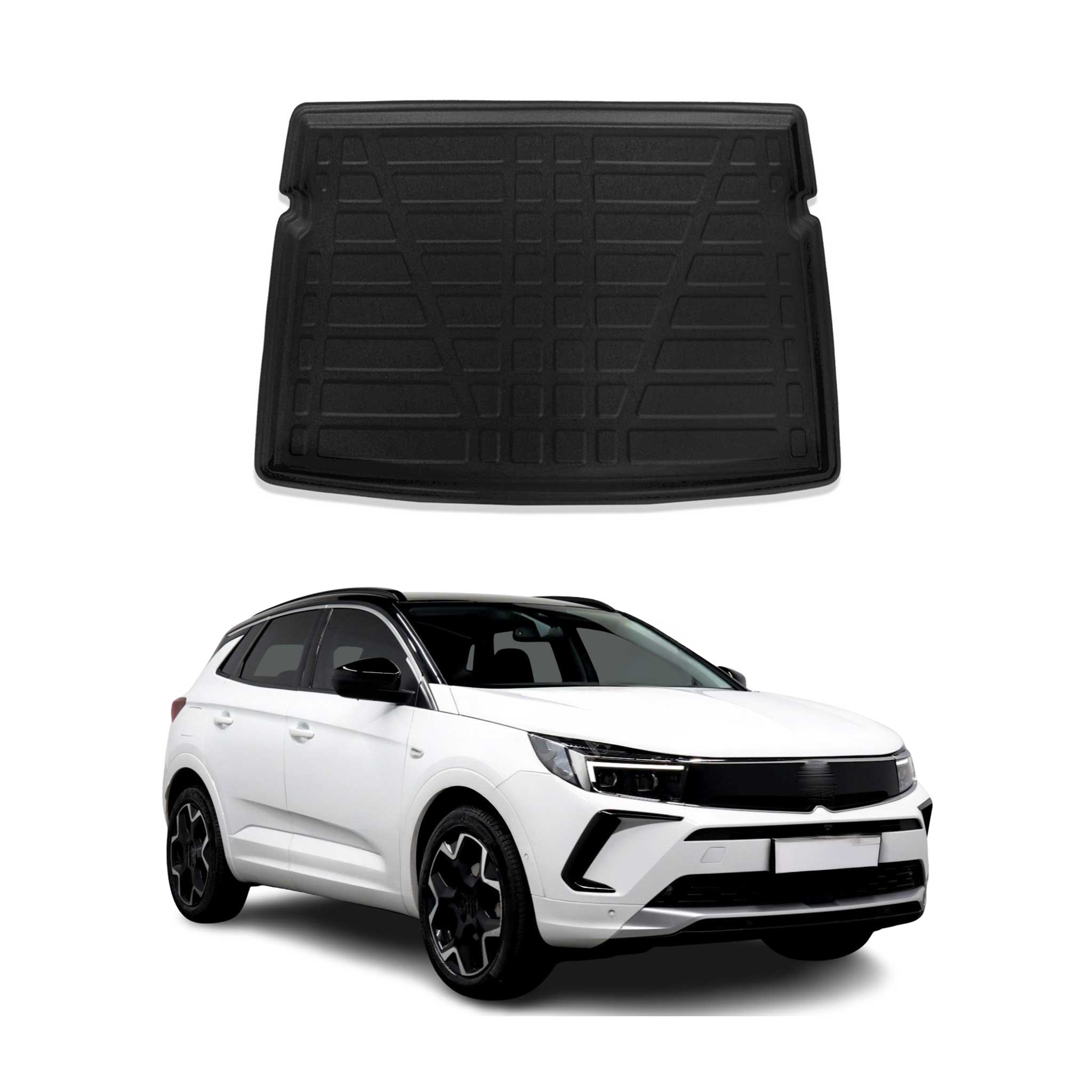 Kofferraumwanne Laderaumwanne für Opel Crossland 2021-2024 Obere Gummi TPE