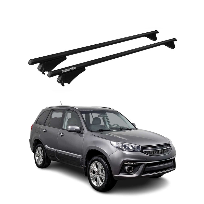 Menabo Dachträger Grundtäger für Chery Tiggo 3 J11 2013-2020 75kg Alu Schwarz 2x