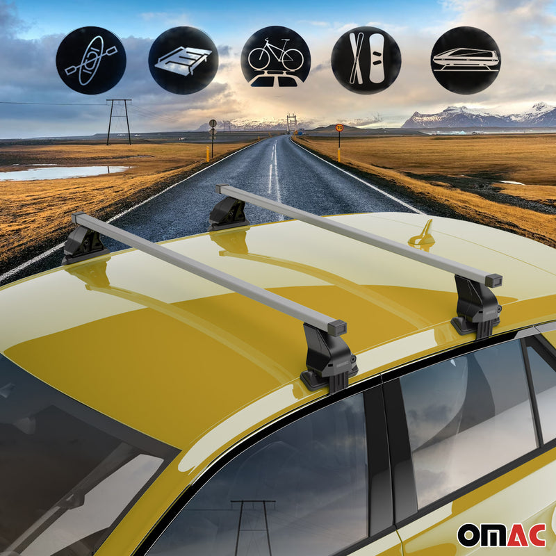 Menabo Dachträger für Toyota Tundra CrewMax mk2 2014-2021 FL 50kg Stahl Grau 2x