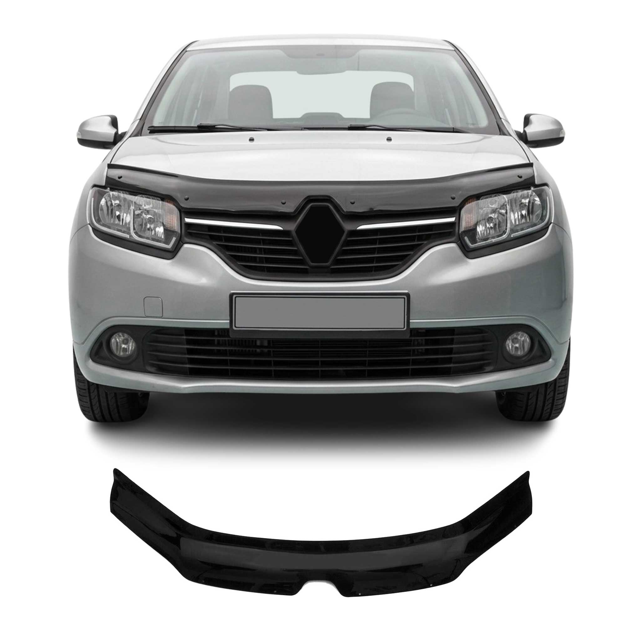 Motorhaube Deflektor Insekten Steinschlagschutz für Dacia Logan 2012-2020 Dunkel