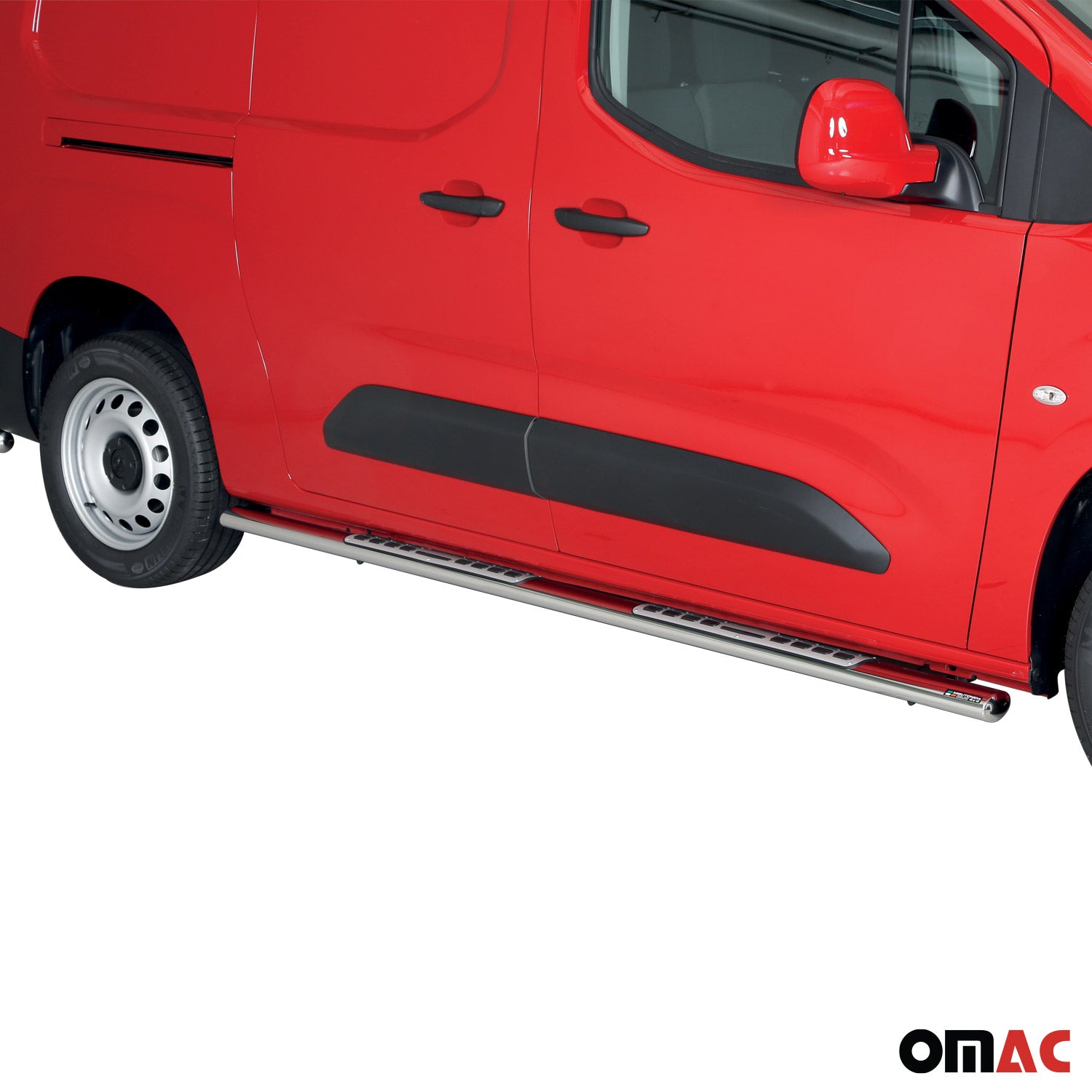 Edelstahl Seitenschweller Schwellerrohre für Opel Combo 2019-2026 Langer Silber