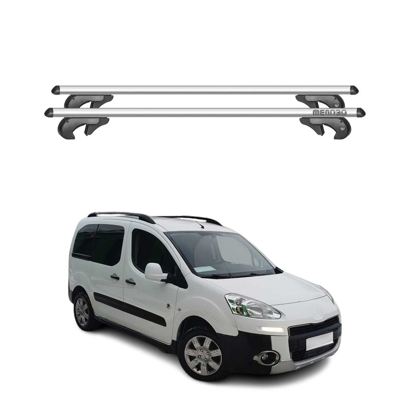 Menabo Dachträger Grundtäger für Peugeot Bipper Tepee 2008-2014 90kg Alu Grau 2x