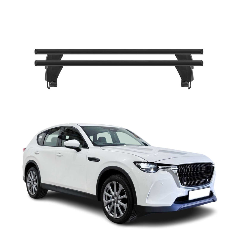 Menabo Dachträger Grundtäger für Mazda CX-60 2022-2025 50kg Alu Schwarz 2tlg
