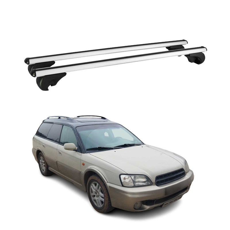 Dachträger Grundtäger für Subaru Outback 1995-2003 75kg Aluminium Silber 2 tlg