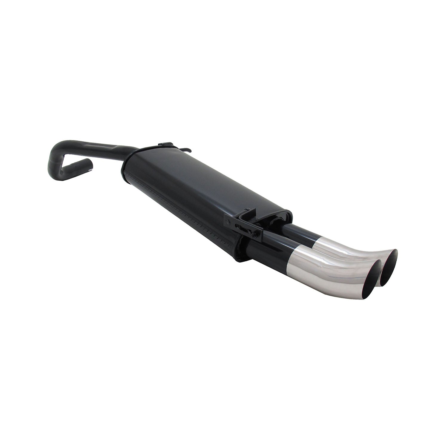 Novus Sportauspuff für VW Polo 9N / 9N3 2x76mm DTM Endschalldämpfer mit ABE