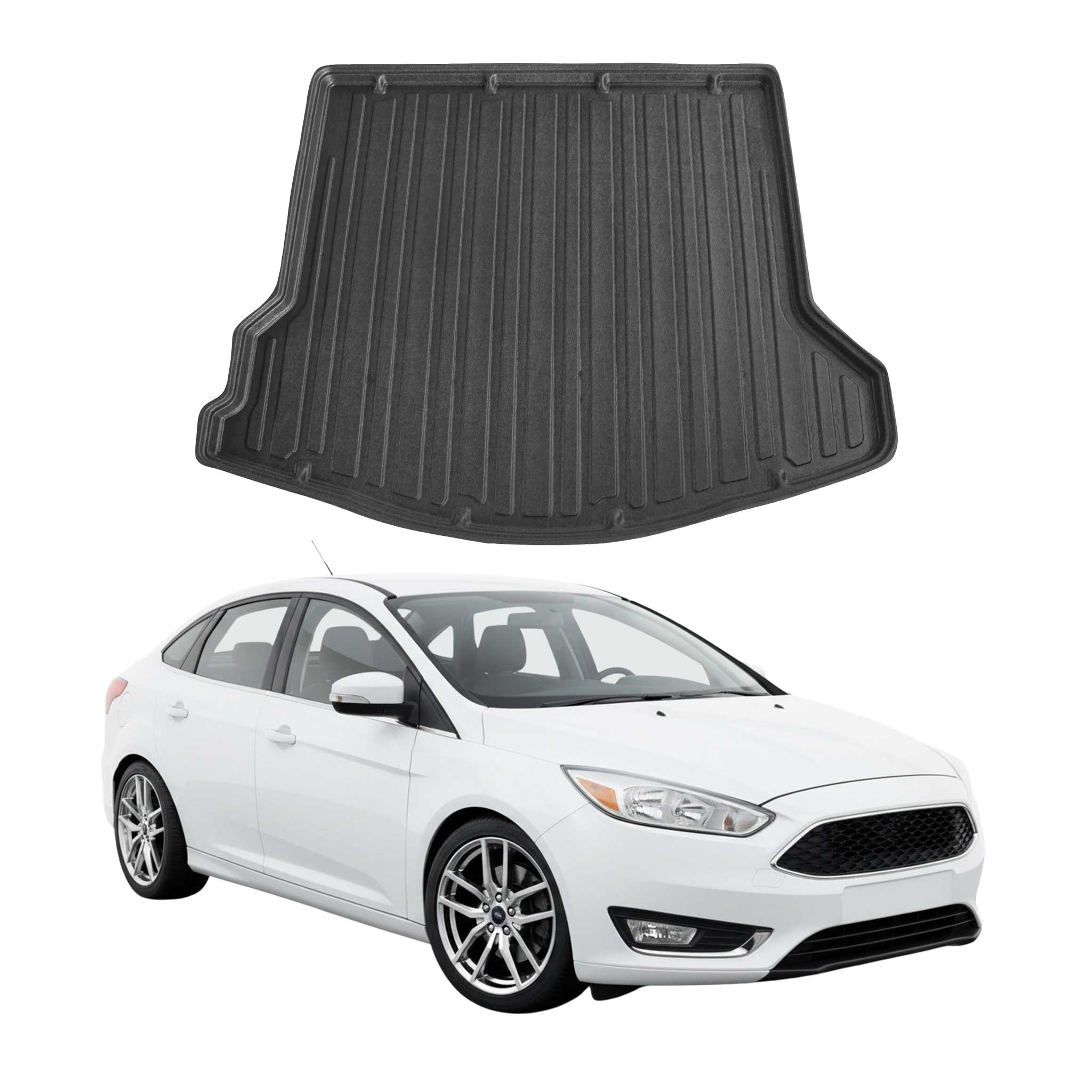 Kofferraumwanne Laderaumwanne für Ford Focus mk3 2011-2018 Limo mit Ersatzrad