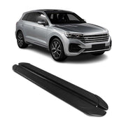 Seitenschweller Trittbretter für VW Touareg 3 2018-2026 Schwarz Alu