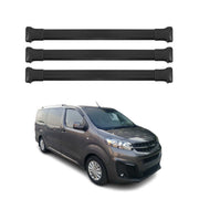 Dachträger Grundtäger für Opel Vivaro C / Zafira Life 2019-2026 Alu Schwarz 3tlg