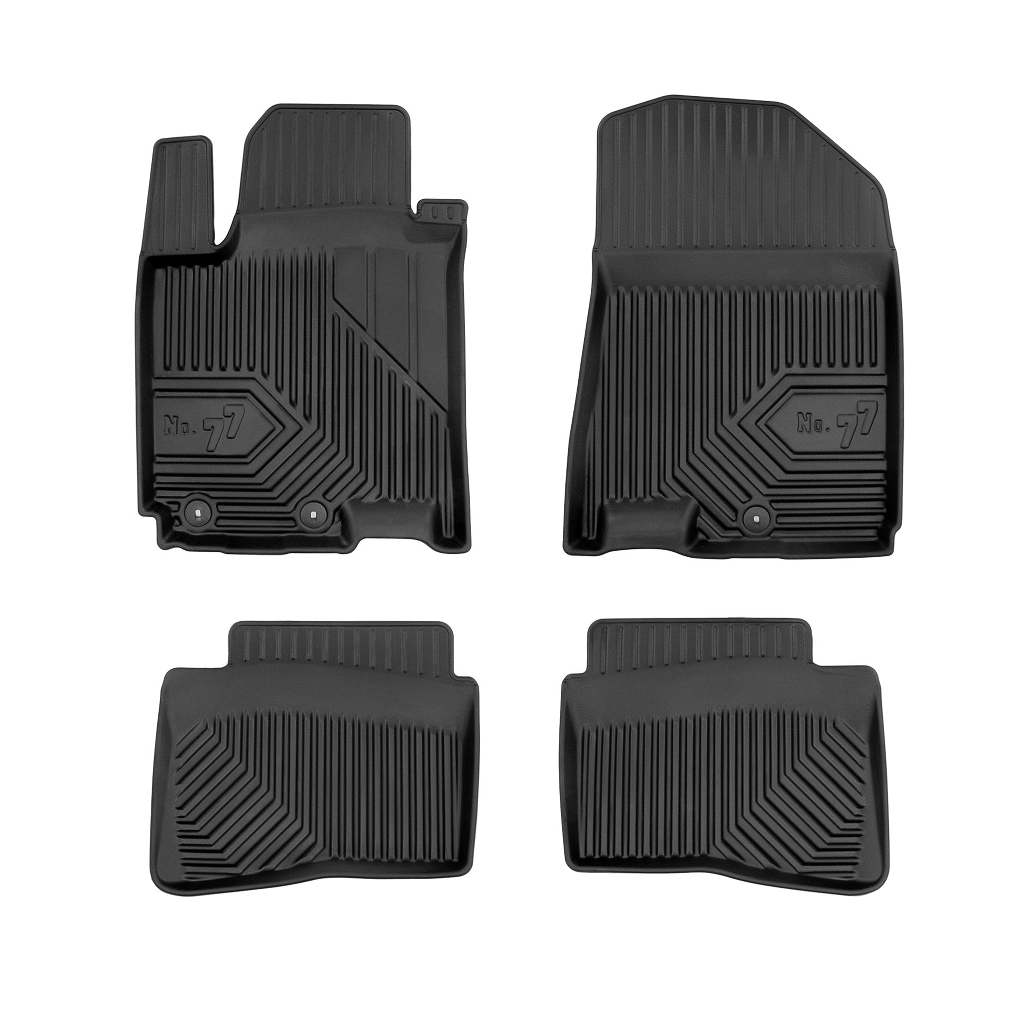 Fußmatten Gummimatten No.77 für Hyundai i20 II 2014-2020 TPE Schwarz 4 Teile