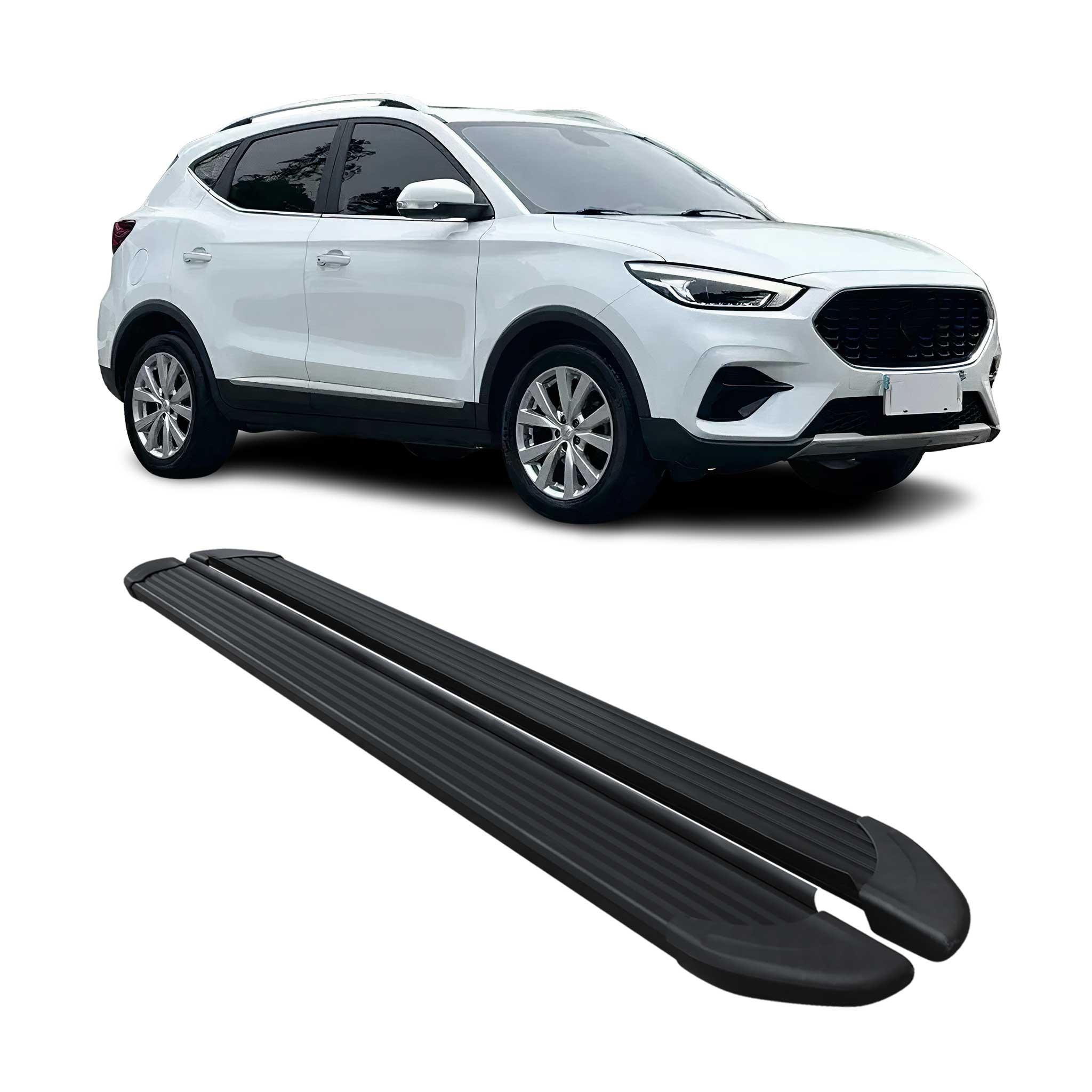 Trittbretter Seitenschweller für MG ZS 2017-2026 Aluminium Schwarz 2 tlg