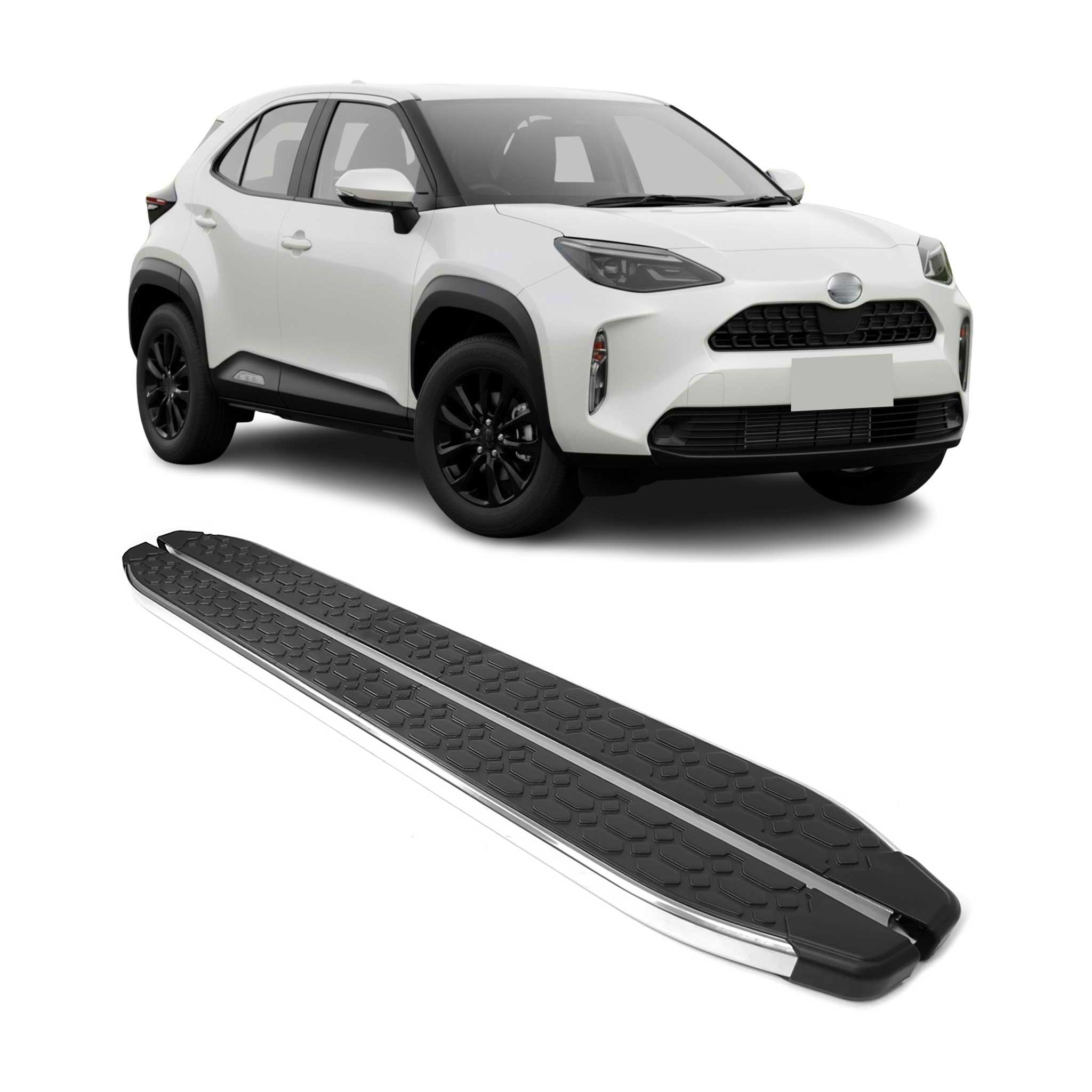 Trittbretter Seitenschweller für Toyota Yaris Cross 2021-2026 Edelstahl Chrom 2x