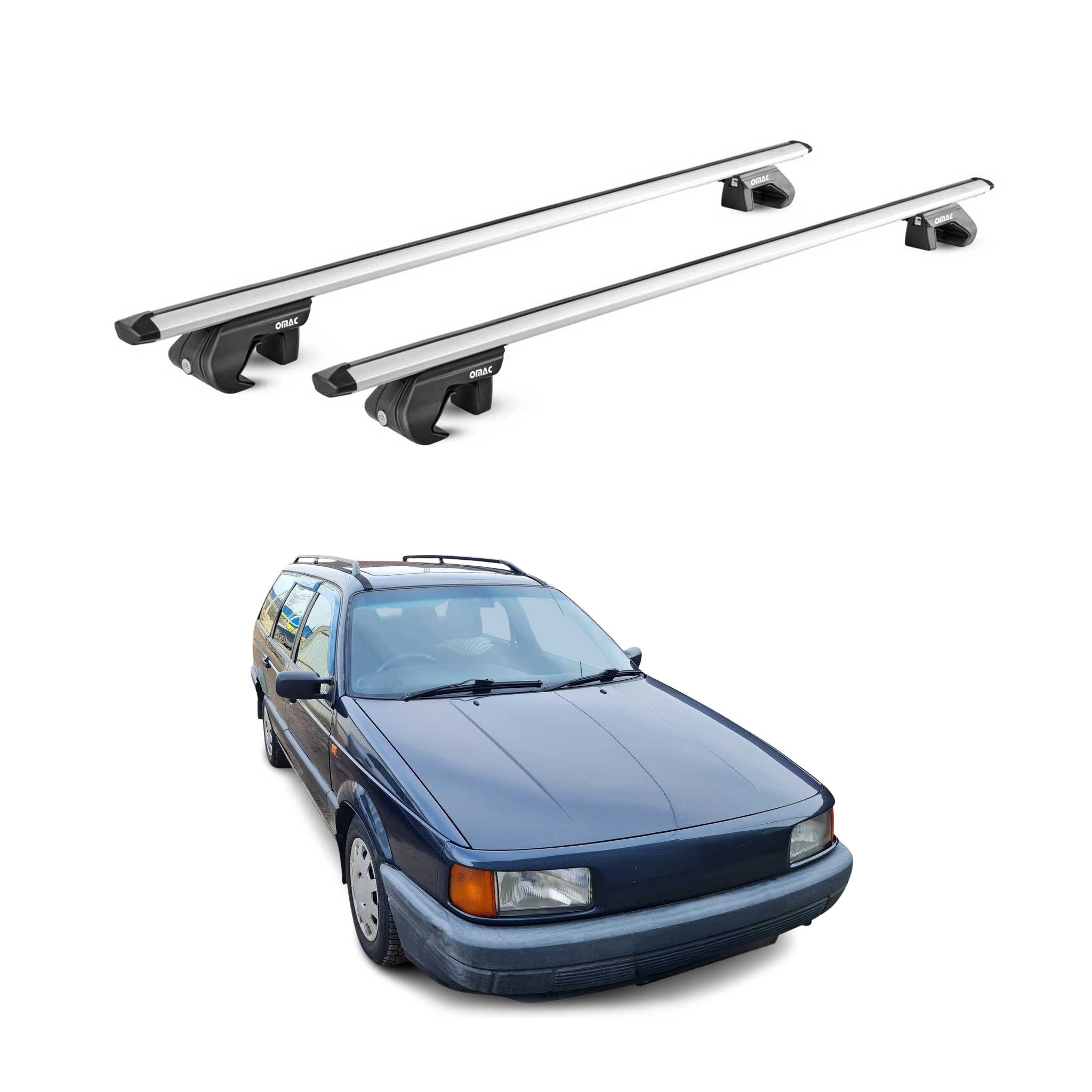 Dachträger Grundtäger für VW Passat Kombi 1981-2014 90kg Alu Silber 2 tlg ABE