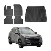 Fußmatten & Kofferraumwanne Set für Citroen C5 Aircross 2018-2025 Obere Gummi 5x