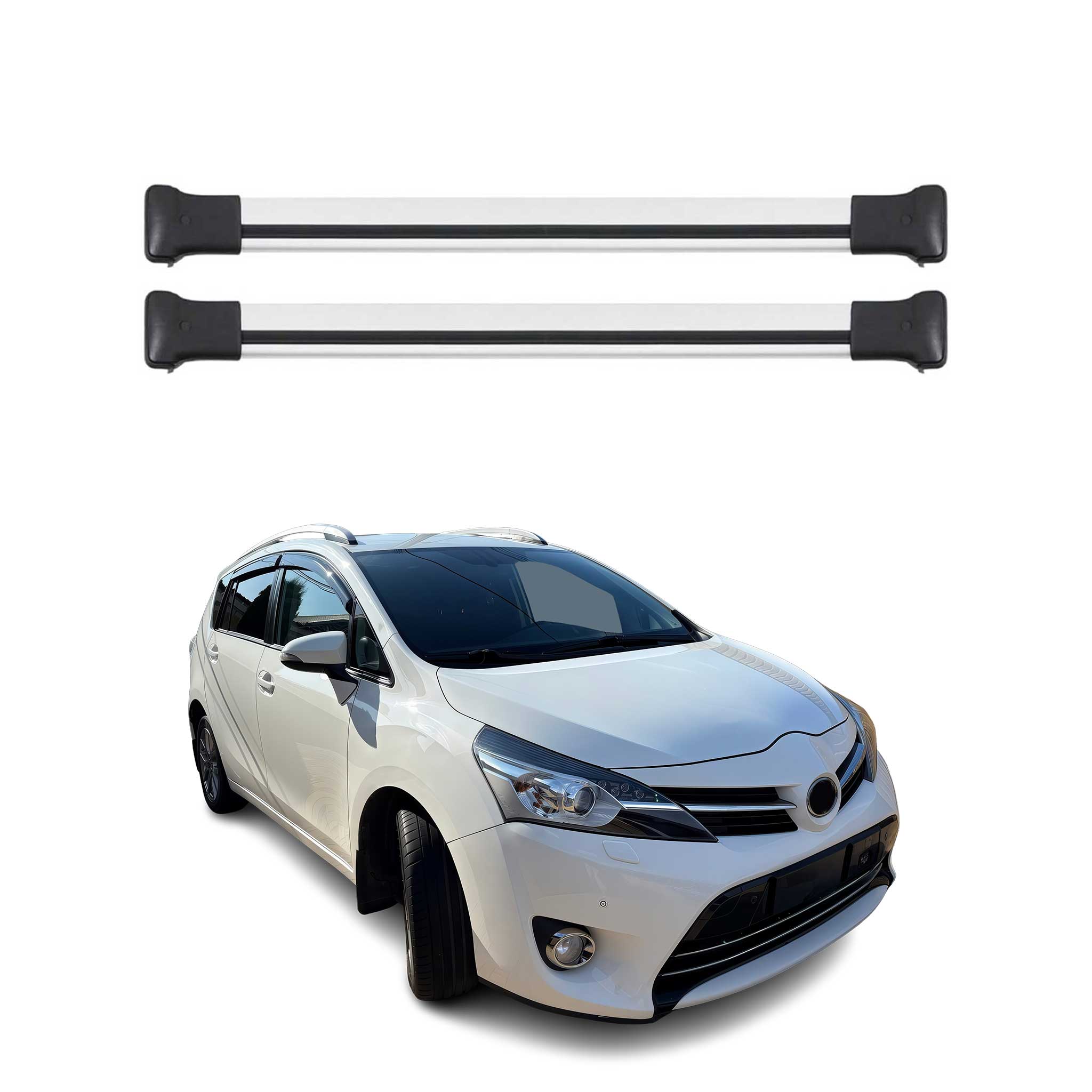 Dachträger Gepäckträger für Toyota Verso 2009-2018 Relingträger Alu Silber 2x