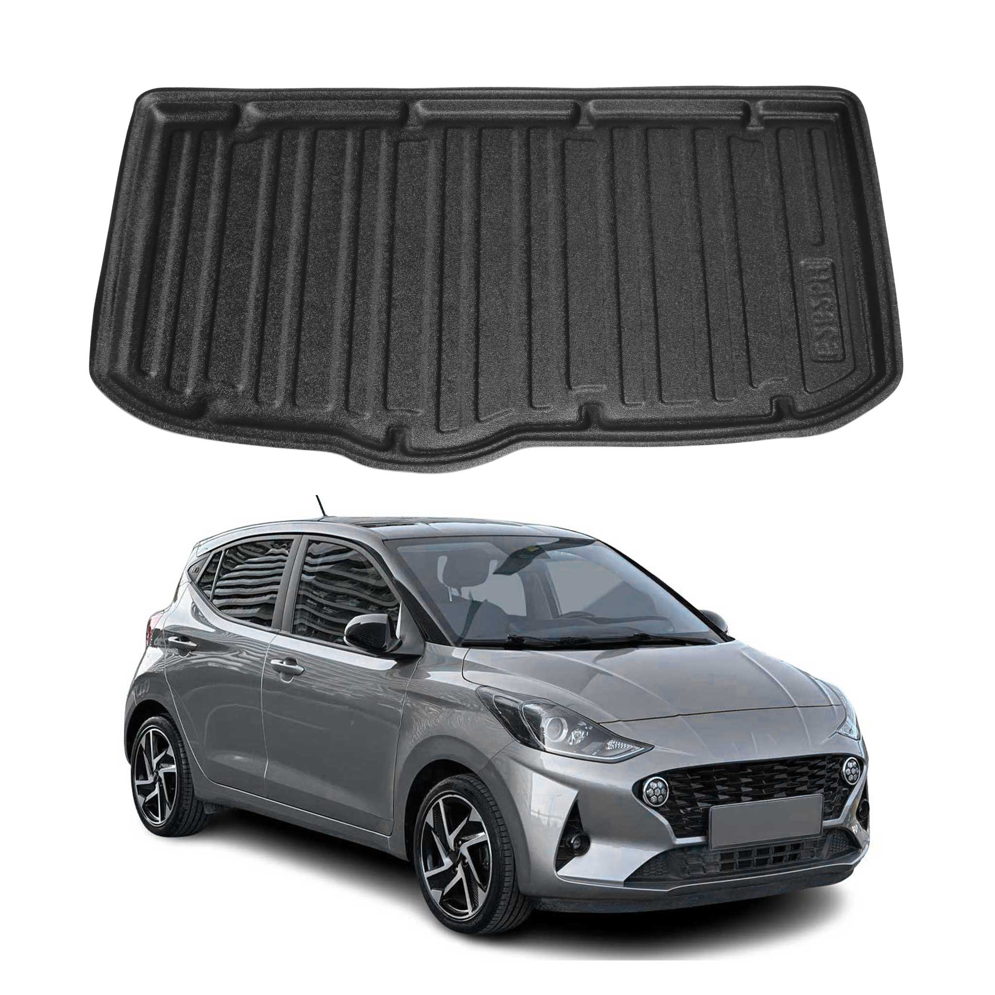 Kofferraumwanne Laderaumwanne für Hyundai i10 AC3 2020-2026 Gummi TPE Schwarz