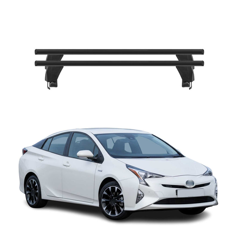 Menabo Dachträger für Toyota Prius mk4 2015-2018 Pre-FL 50kg Alu Schwarz 2x