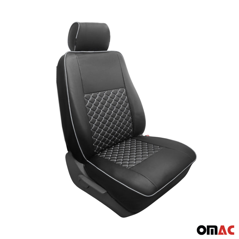 Schonbezüge Sitzbezug für Mercedes Vito W639 2003-2014 Leder Schwarz Weiß 2+1