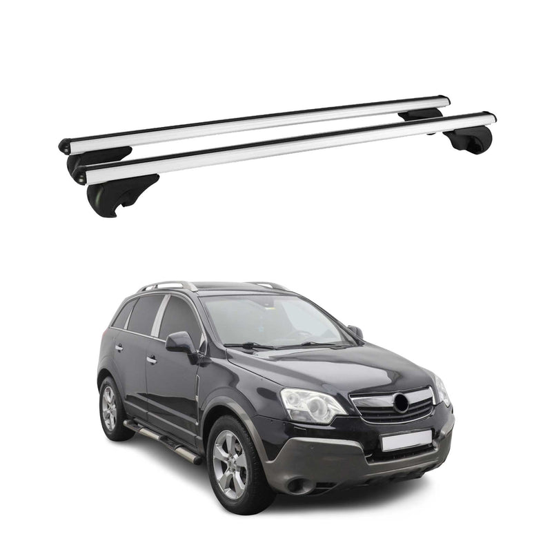 Dachträger Grundtäger für Opel Antara 2006-2015 75kg Alu Silber 2 tlg