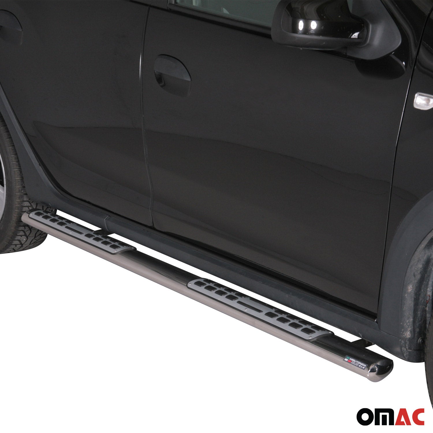 Stahl Seitenschweller Schwellerrohre für Dacia Sandero Stepway 2012-2016 Grau
