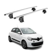 Alu Dachträger für Renault Twingo III 2014-2024 TÜV T-Nut 75 kg 2tlg Silber
