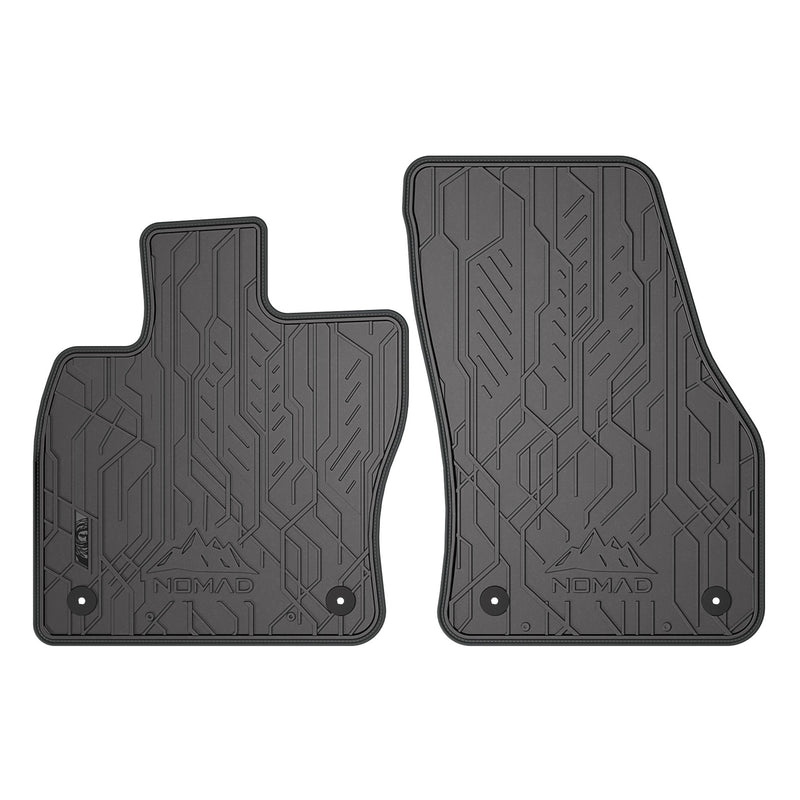 Fußmatten Gummimatten für Seat Ateca 2016-2025 1.Reihe Gummi Schwarz Grau 2 tlg