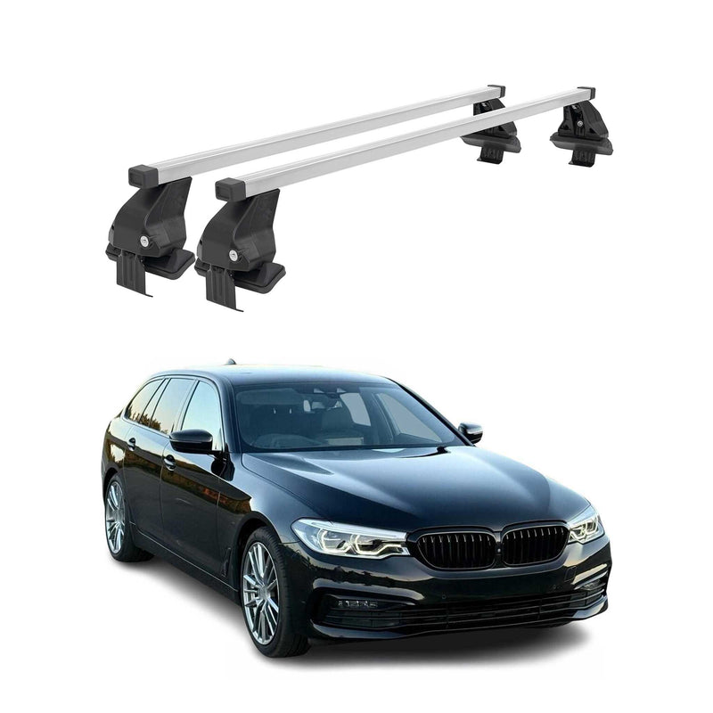 Menabo Dachträger Grundtäger für BMW 5er Touring G31 2017-2023 50kg Stahl Silber