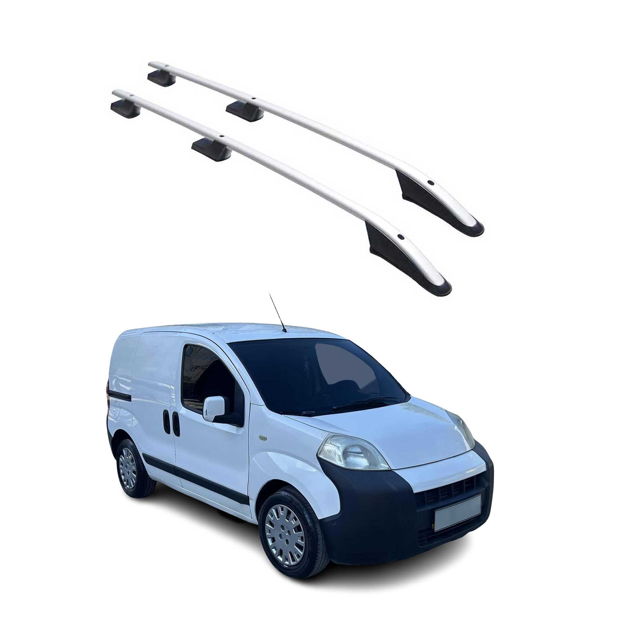 Aluminium Dachreling Querträger für Peugeot Bipper 2008-2024 Silber ABE
