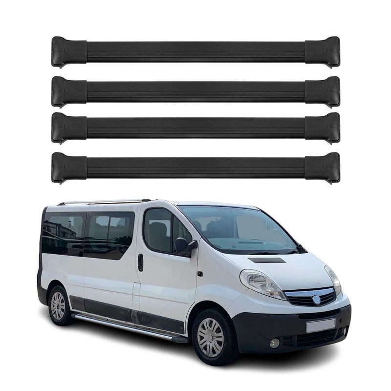 Dachträger Gepäckträger für Opel Vivaro 2001-2014 Relingträger Alu Schwarz 4x