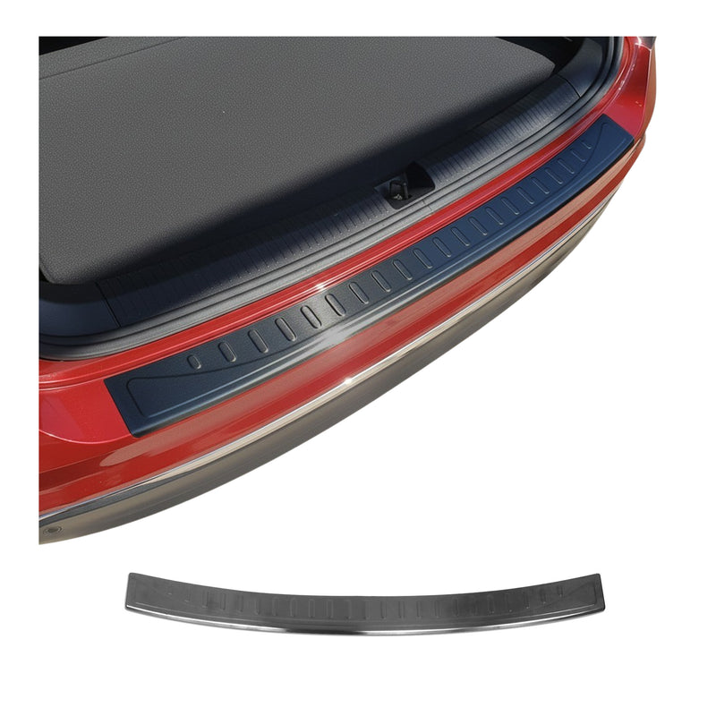 Ladekantenschutz Edelstahl für VW Tiguan II /Allspace 2016-2024 Gebürstet Dunkel