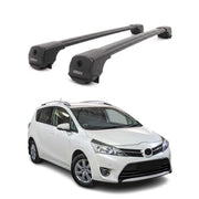Dachträger Grundträger für Toyota Verso 2009-2018 Aluminium 75kg Schwarz 2tlg