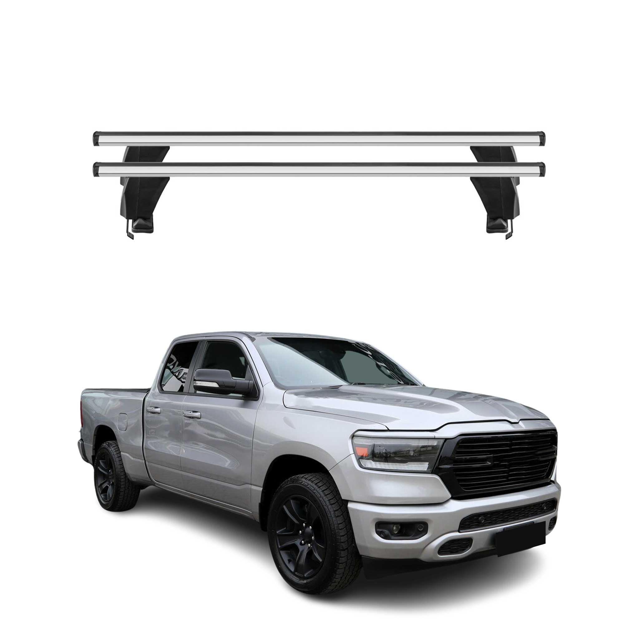 Menabo Dachträger Grundtäger für RAM 1500 2019-2026 ABE Aluminium Silber 2tlg