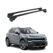 Dachträger Grundträger für Lynk & Co 01 2021-2026 TÜV Aluminium Schwarz 2tlg