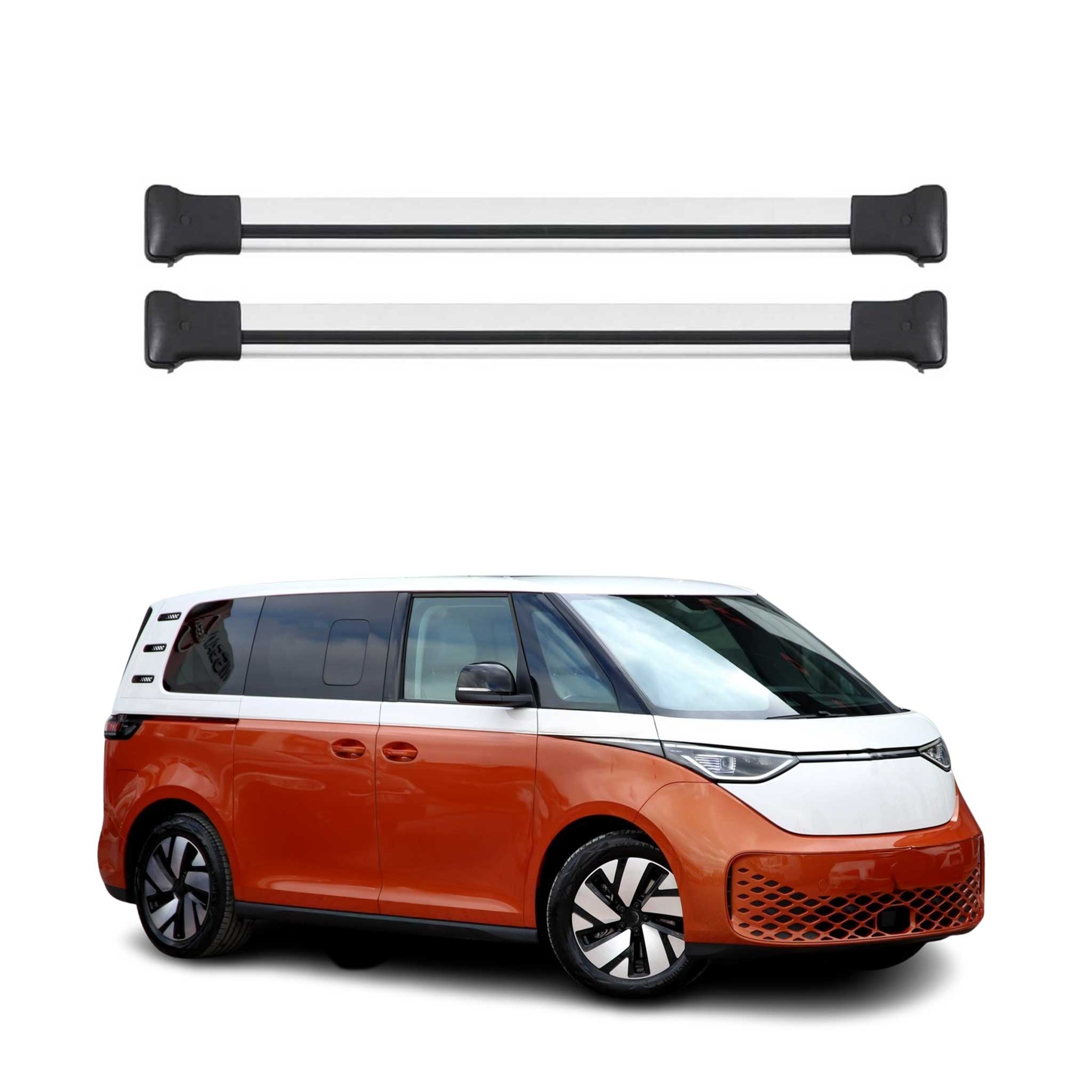 Dachträger Grundtäger für VW ID.Buzz 2022-2026 75kg Aluminium Silber 2tlg