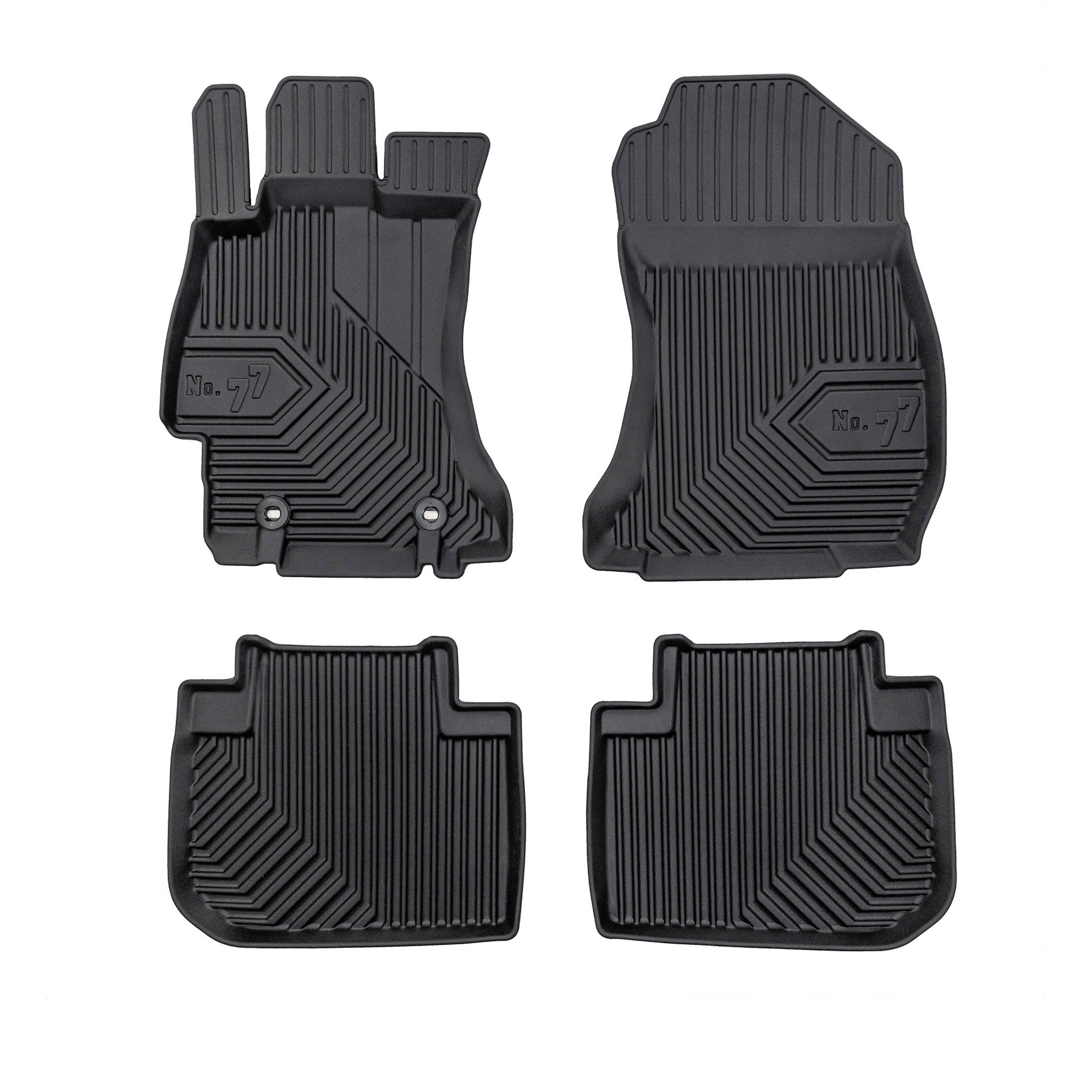 Fußmatten Gummimatten No.77 für Subaru Forester IV 2013-2018 TPE Schwarz 3 tlg