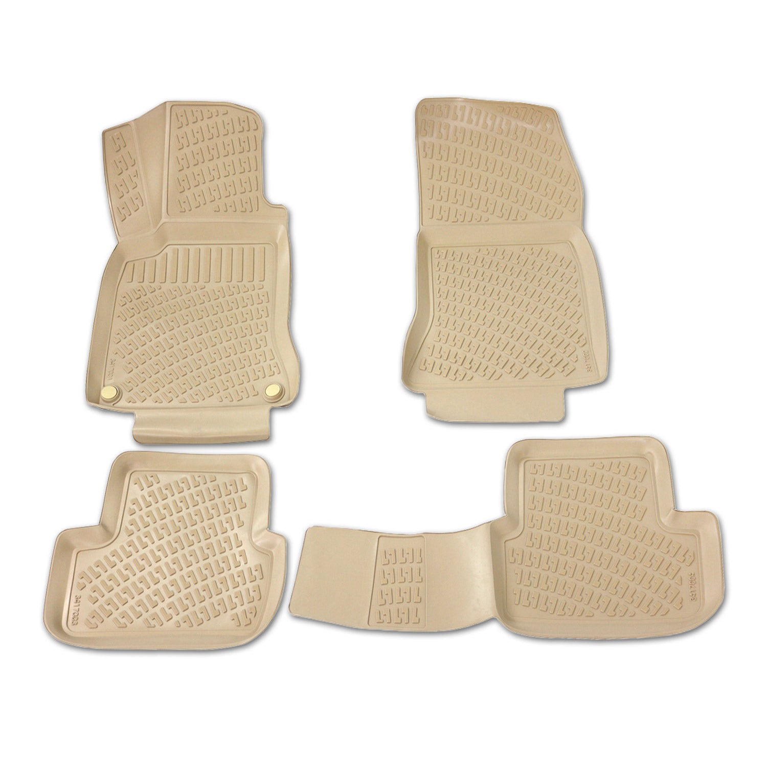 Fußmatten 3D Gummimatten für Mercedes W177 2018-2026 Stufenheck TPE Beige 4x