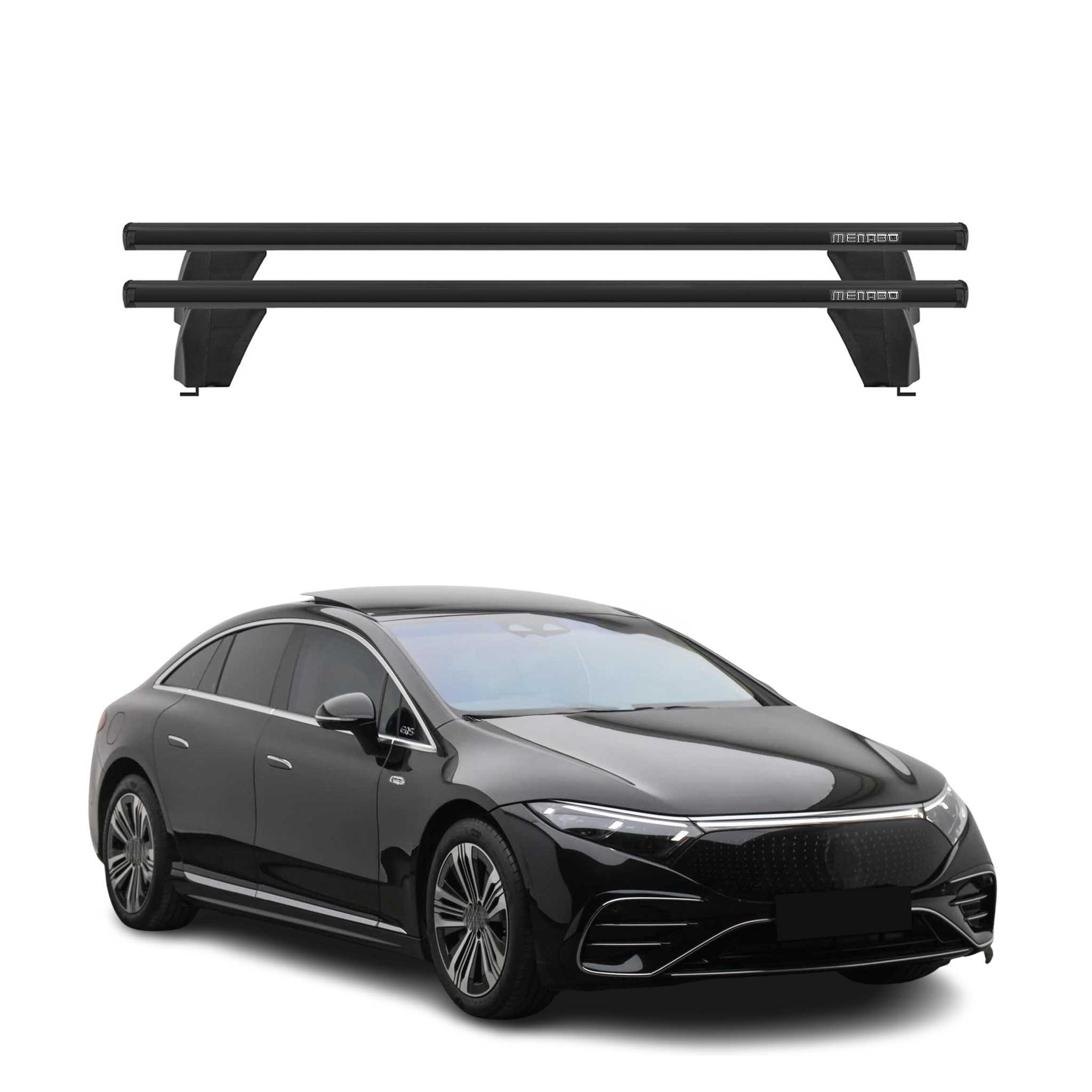 Menabo Dachträger Grundtäger für Mercedes EQS V297 2022-2026 75kg Alu Schwarz 2x
