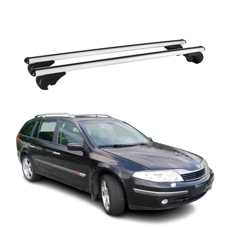 Dachträger Grundtäger für Renault Laguna Grandtour 2001-2006 75kg Alu Silber 2x
