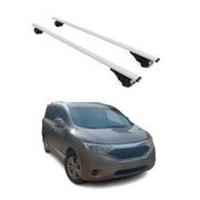 Dachträger Grundträger für Nissan Quest 2011-2017 75kg Stahl Silber 2 tlg
