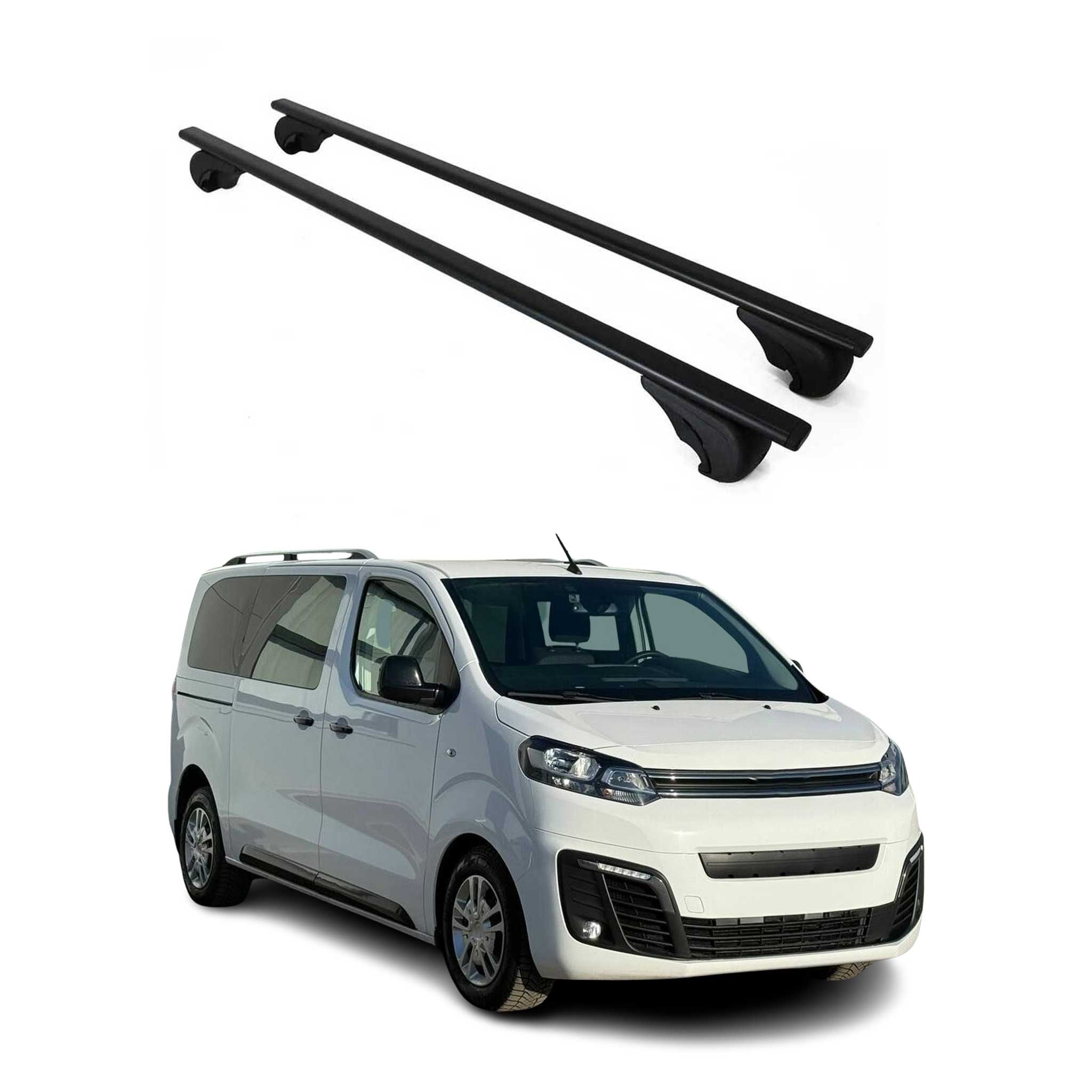 Dachträger Grundtäger für Citroen SpaceTourer 2016-2026 75kg Metall Schwarz 2x