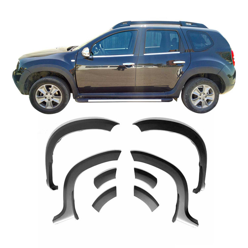 Radläufe Kotflügel Verbreiterung für Dacia Duster 2010-2018 ABS Schwarz 8tlg