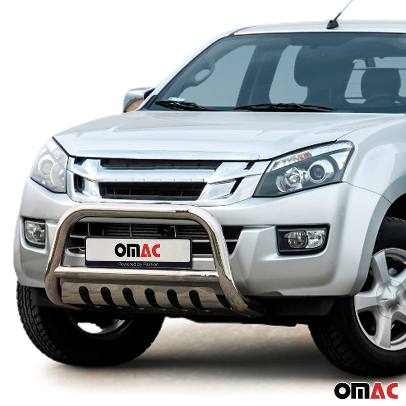 Frontbügel Frontschutzbügel für Isuzu D-Max 2012-2019 mit ABE Edelstahl Silber