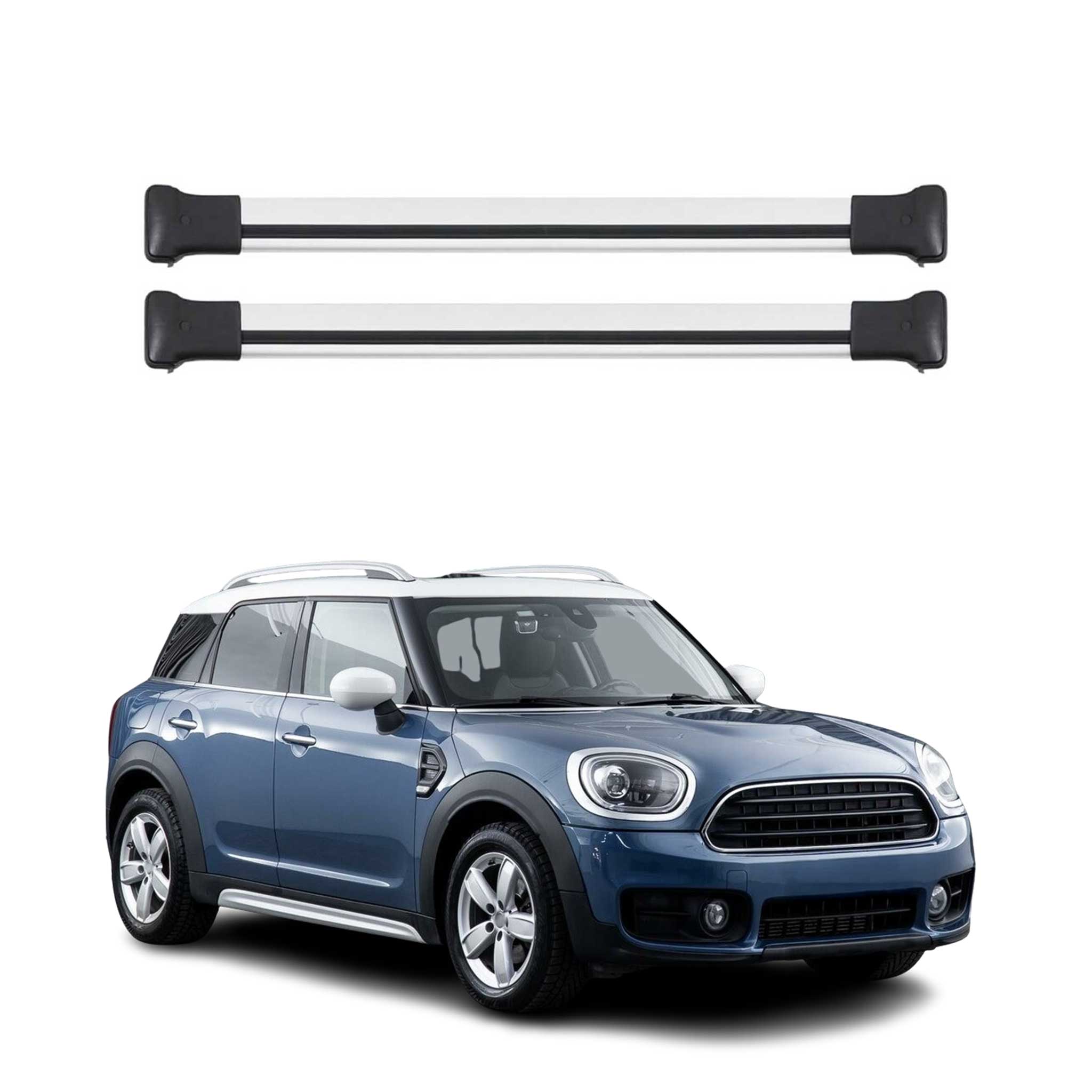 Dachträger Grundtäger für Mini Countryman F60 2017-2023 75kg Alu Silber 2 tlg