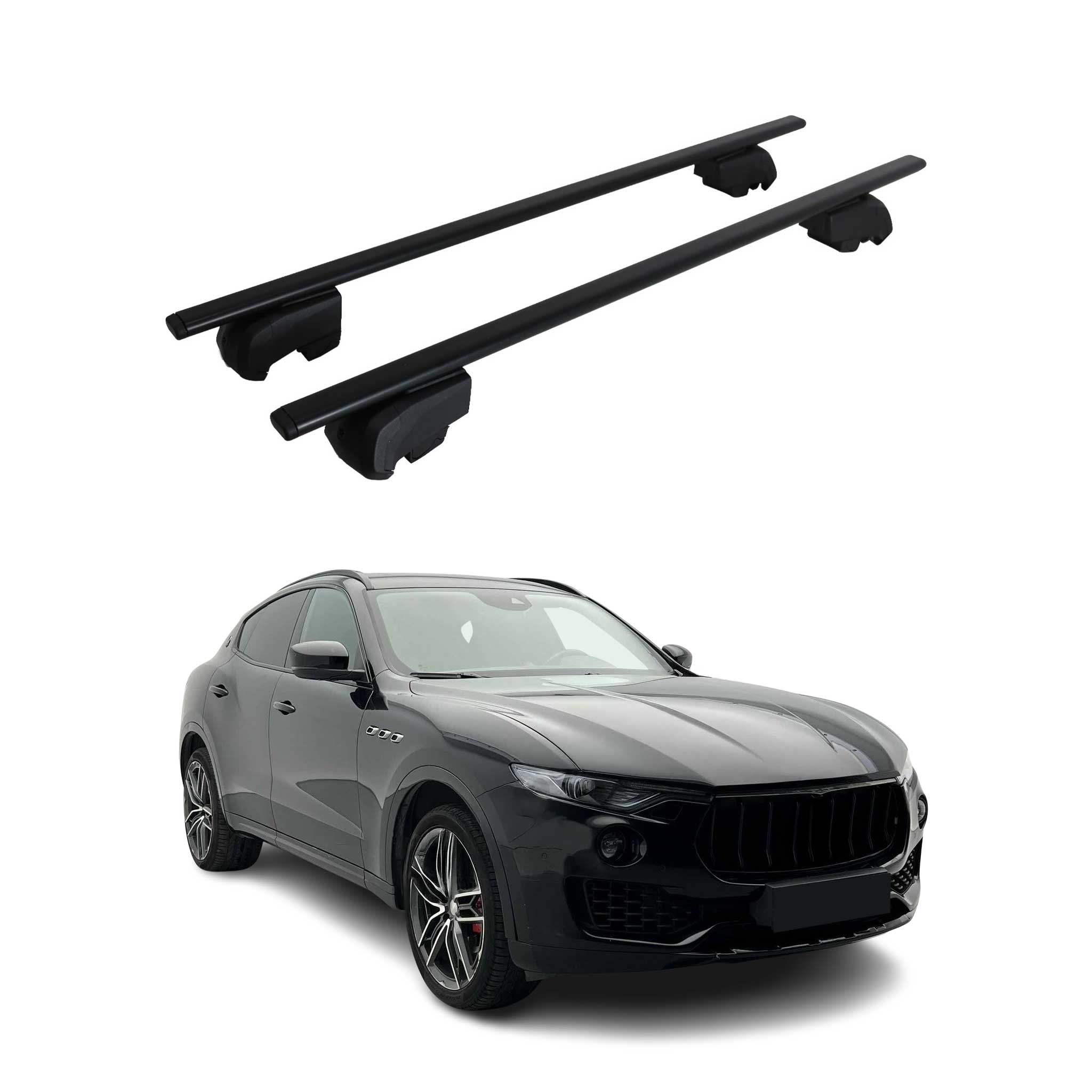 Dachträger Gepäckträger für Maserati Levante 2017-2024 ABE Metall Schwarz 2x