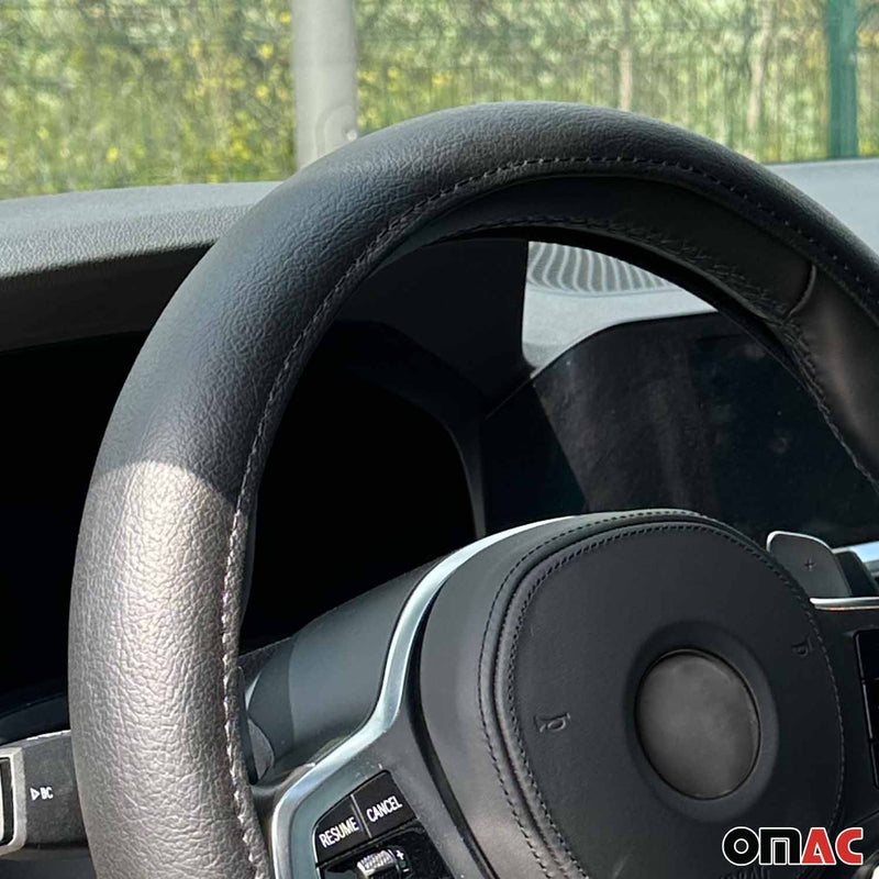 Lenkradbezug Lenkradhülle Lenkradschoner Lenkrad abdeckung Schwarz Ø 38-40 cm