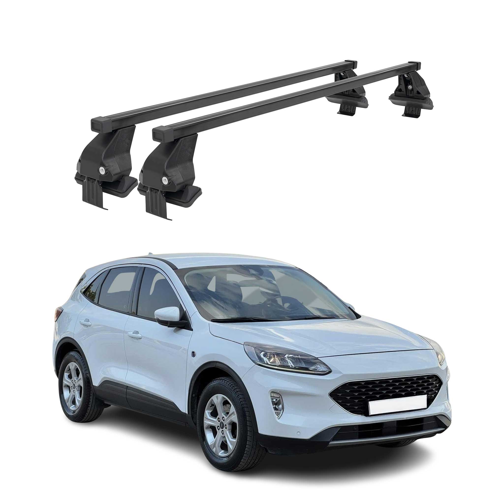 Menabo Dachträger Grundtäger für Ford Kuga III 2019-2026 50kg Stahl Schwarz 2tlg